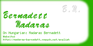 bernadett madaras business card